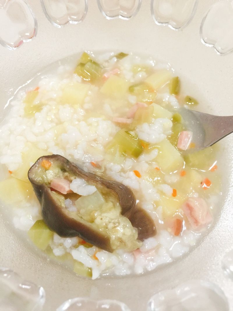 Vegetable porridge without teeth