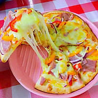 #餐桌上的春日限定#速成版培根披萨的做法图解4