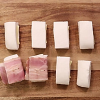 培根豆腐芝士卷的做法图解4