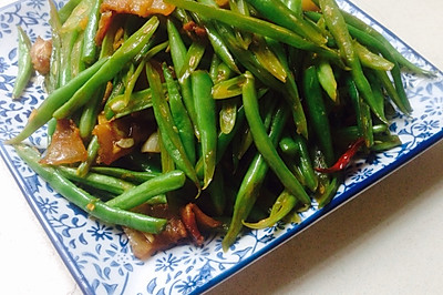 干煸四季豆炒肉