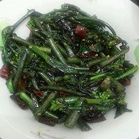 炝炒油菜的做法图解6