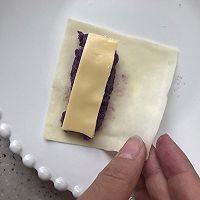 ㊙️馄炖皮紫薯芝士春卷的做法图解5