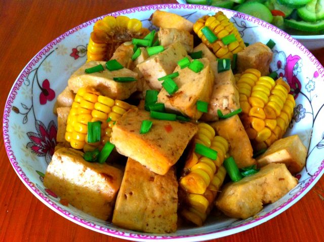 玉米炖豆腐