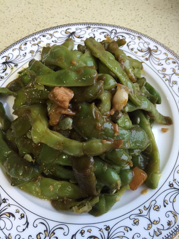 豆角焖肉的做法