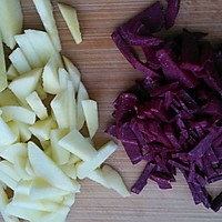 宝宝食谱✘紫薯苹果米糊的做法图解2