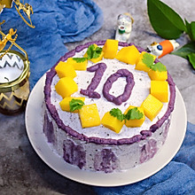 #豆果10周年生日快乐#紫薯周年蛋糕