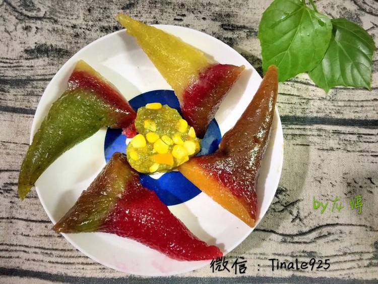 端午节五彩西米粽子的做法