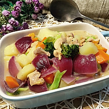 鲜蔬鸡肉奶炖#我买新鲜味#