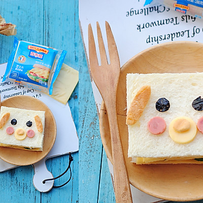 【卡通小狗三明治】