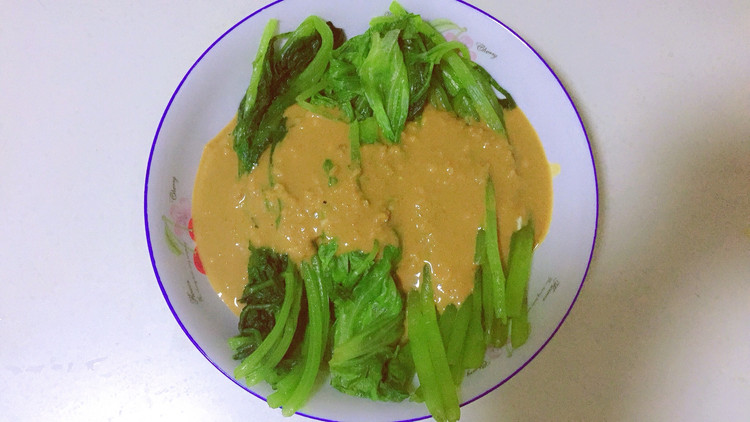 麻汁茼蒿的做法