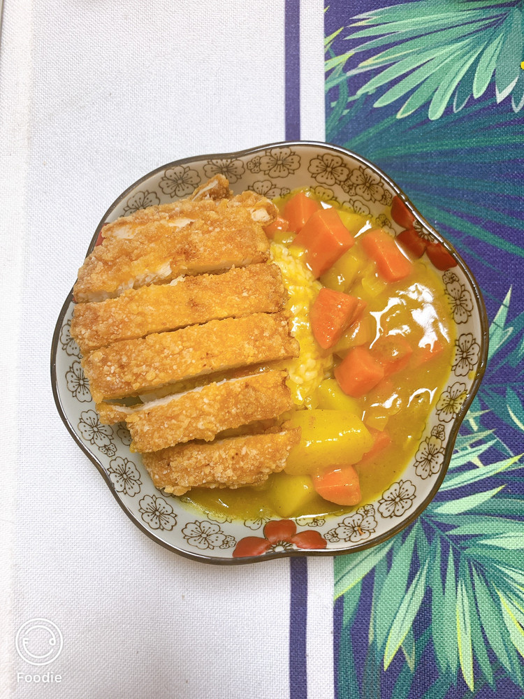 家常咖喱鸡排饭的做法