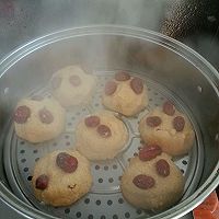 玉米面燕麦红枣牛奶窝头的做法图解4