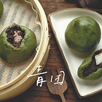 清明节创意青团 | 巧克力豆沙爆浆青团~的做法图解10