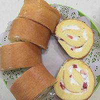 奶油水果蛋糕卷的做法图解7