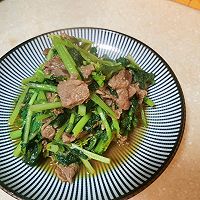 春天应季菜 苔菜炒牛肉的做法图解2