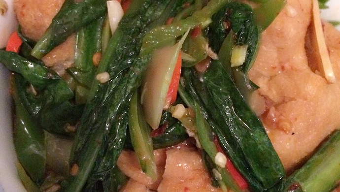 油麦菜烧油豆腐