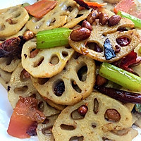 爆炒花生莲藕片的做法图解13