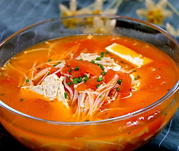 开胃素汤，番茄豆腐汤的做法