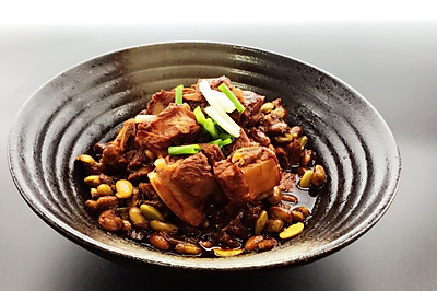 红烧子排毛豆