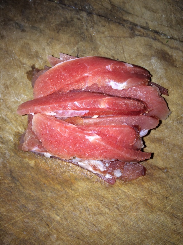 家常藕条炒肉的做法图解3