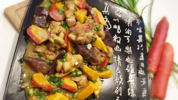 红酒焖咖喱鸡腿