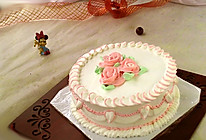 粉红玫瑰裱花蛋糕#松下多面美味#的做法