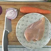 减肥健身餐-香烤胡萝卜鸡肉丸的做法图解1