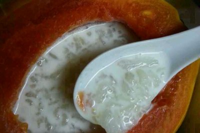 雪蛤炖木瓜