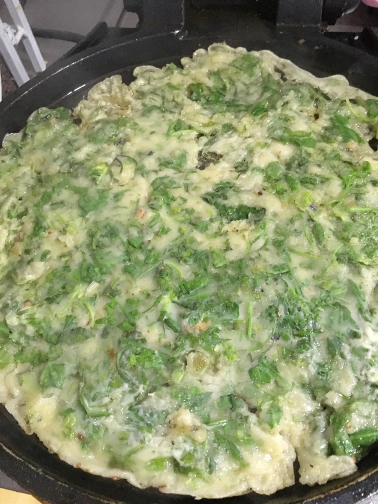 荠菜煎饼的做法图解4