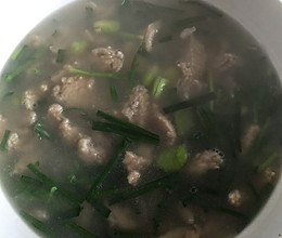 福清味蚕豆、肉片滑粉汤的做法