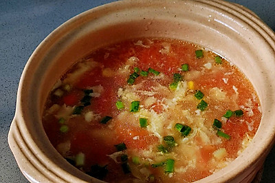 低脂低卡❗️汤鲜味美的番茄鸡蛋汤三碗都不够喝