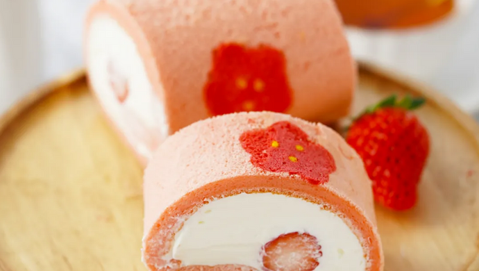 樱花蛋糕卷,惊艳的口感,迷人的颜值 上海烘焙展
