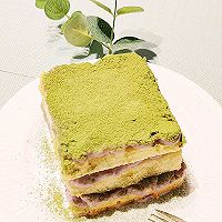 #带着美食出去浪#香芋抹茶蛋糕的做法图解1