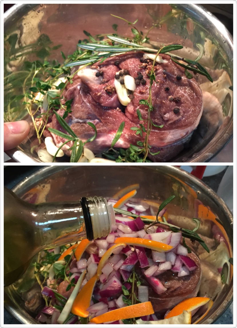 烤鹿肉佐以蓝莓酱汁配煎蔬菜的做法图解1