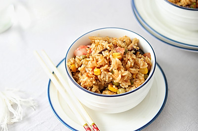 家常腊肠焖米饭 -电饭煲版