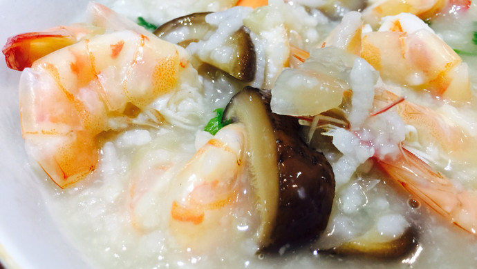 老广香菇鲜虾粥