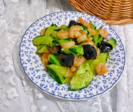 #天猫美味妙妙屋#黄瓜木耳炒虾仁的做法