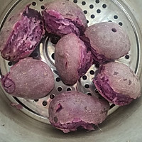 免烤紫薯椰蓉月饼的做法图解1
