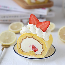 柠檬草莓蛋糕卷
