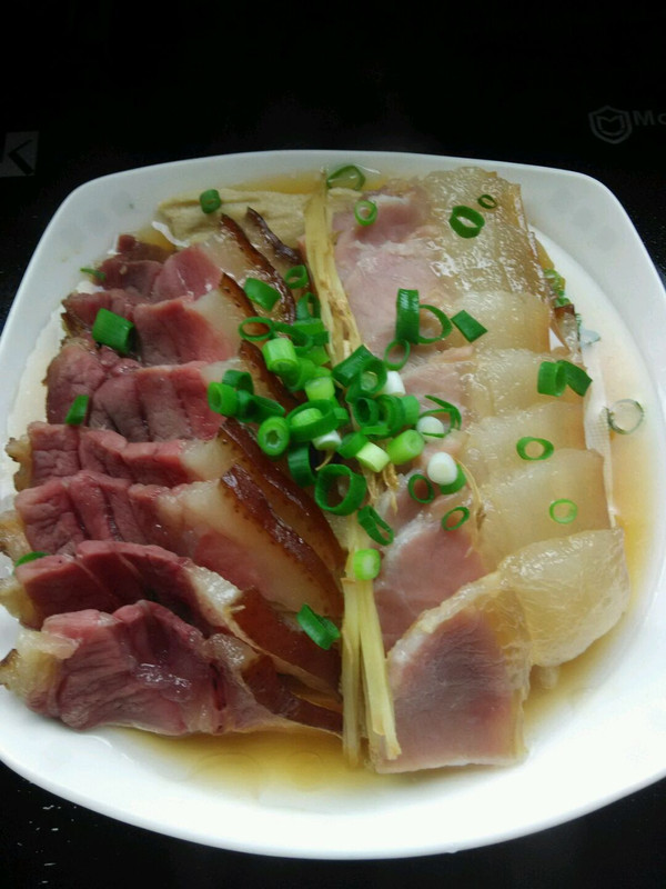 蒸腊味（双味咸肉，熏肉）