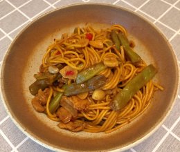 四季豆焖面的做法
