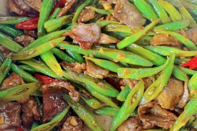 豆角炒牛肉