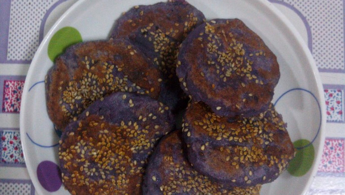 紫薯米饼