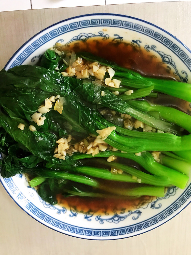 白灼芥蓝的做法