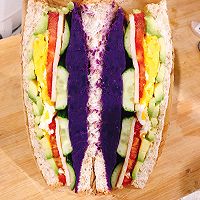 「万物皆可三明治」：牛油果紫薯鸡胸肉三明治的做法图解9