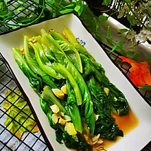 蒜蓉生菜（水油焖煮）#少盐饮食 轻松生活#