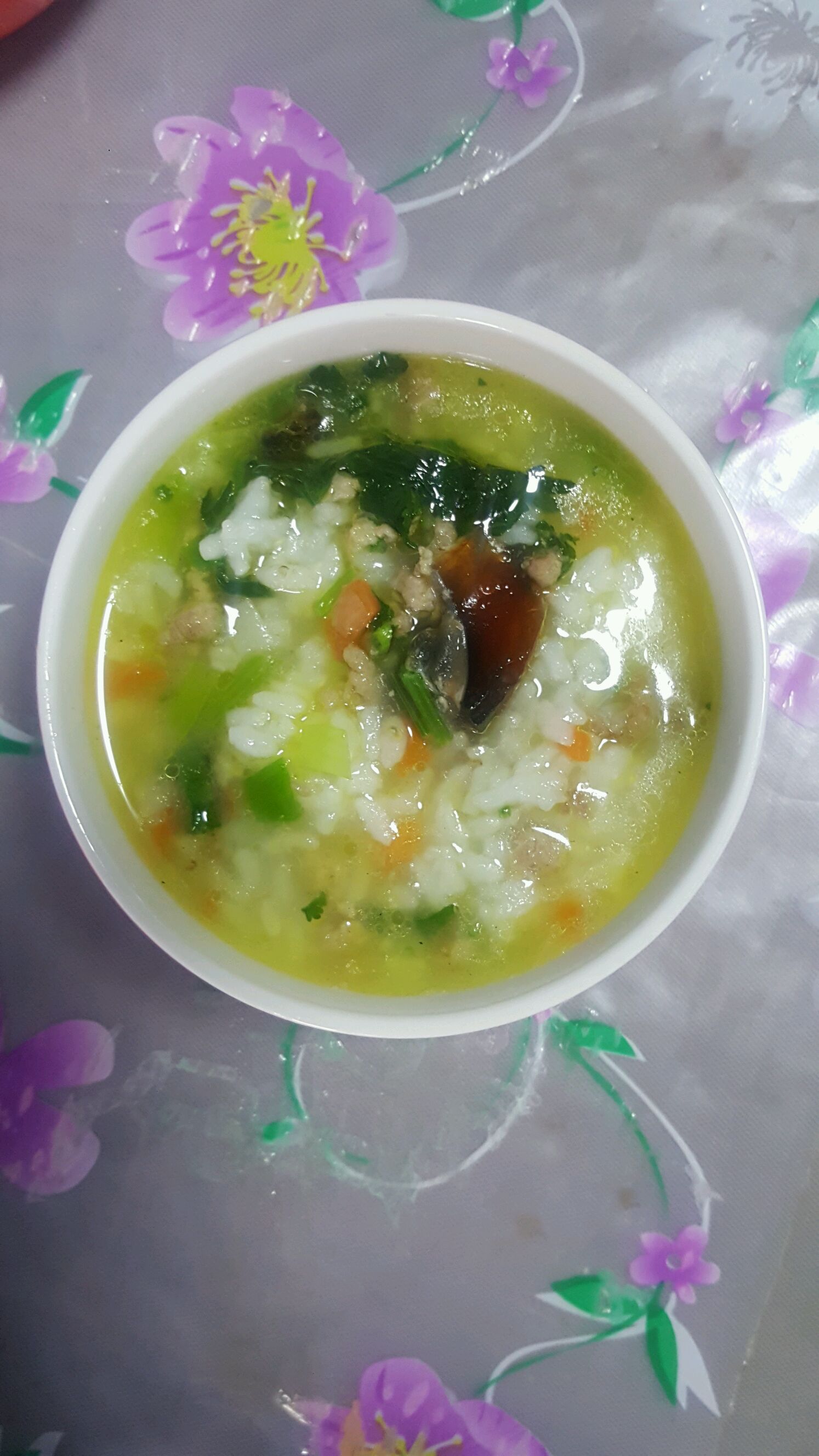 Congee with preserved egg and lean meat