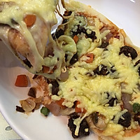 蘑菇牛肉干重芝士披萨的做法图解8