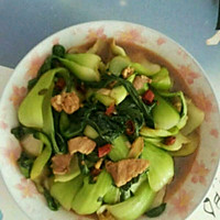 上海青吵肉的做法图解4