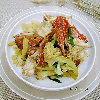 花菜炒蟹
